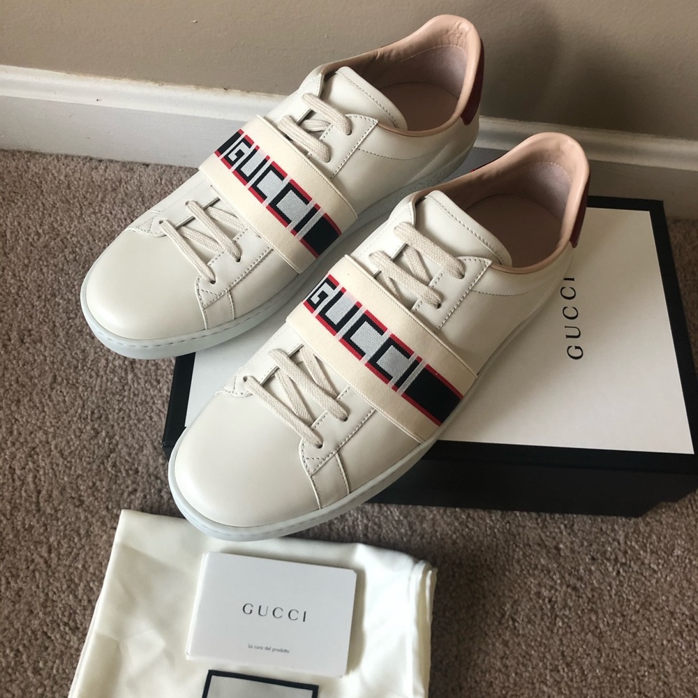Gucci New Ace Logo Strap Sneaker